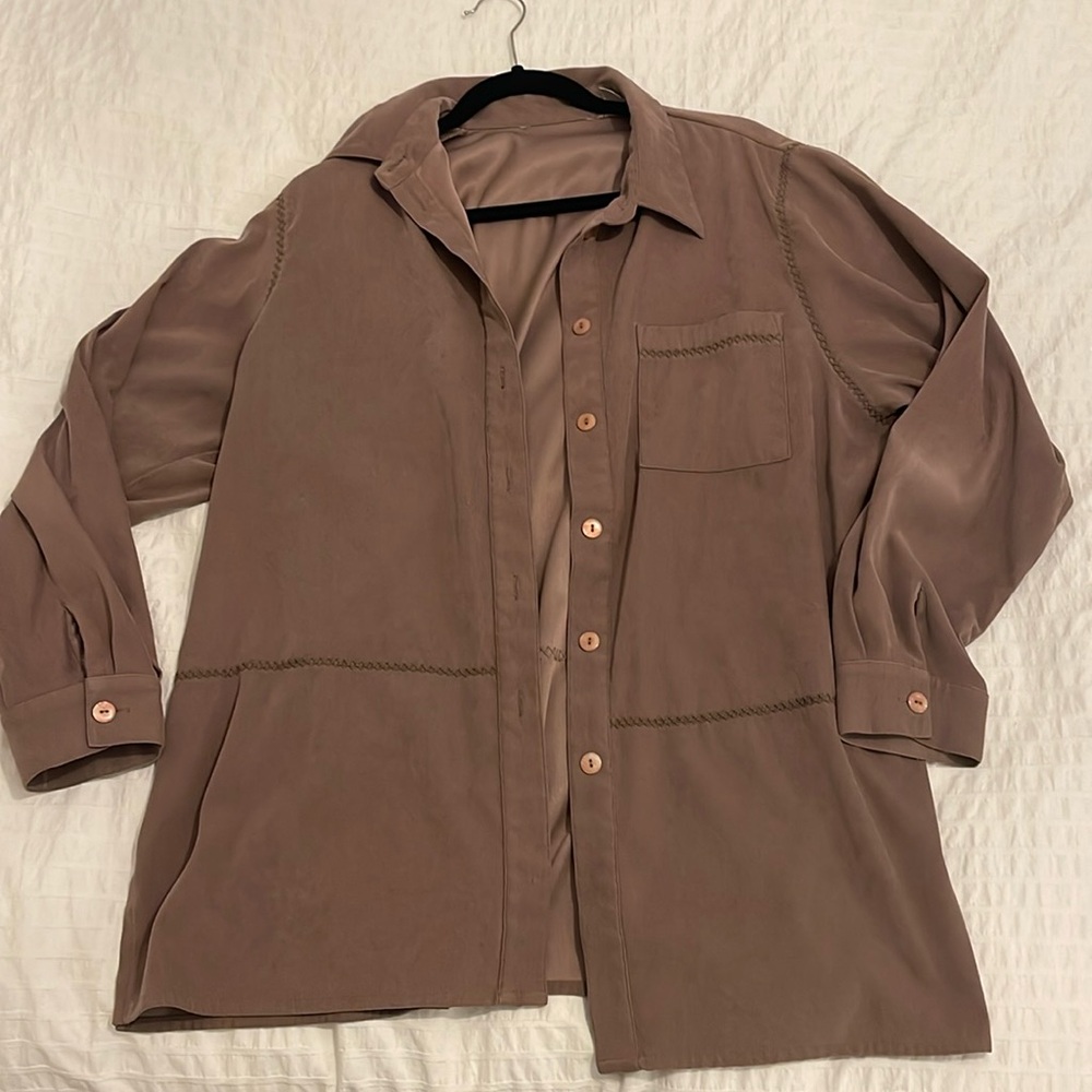 Brown suede jacket/ shirt